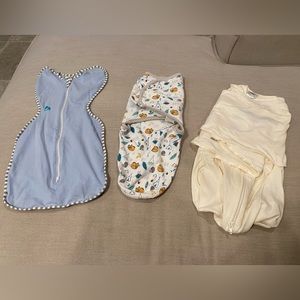 3 Swaddles - Halo, Love To Dream, SwaddleMe 0-3m